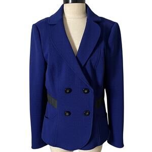 Kay Unger Royal Blue Double-Breasted Blazer Size 16